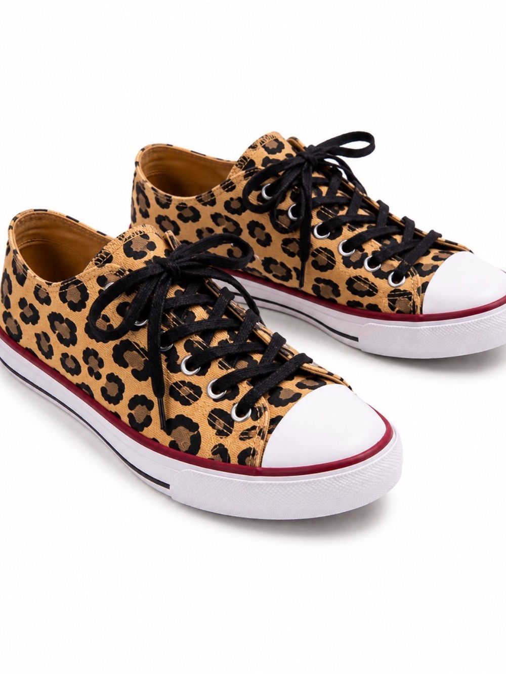 Leopard Print retro Canvas Sneakers Womens 9 casual Fashion Shoes Animal Print